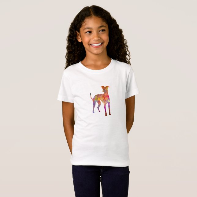 Italian Greyhound in watercolor T-Shirt (Front Full)