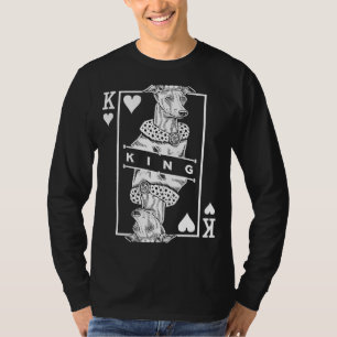 Italian Greyhound King Of Hearts Dog Pop T-Shirt