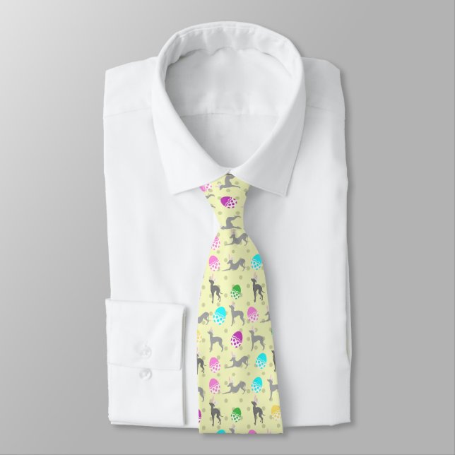 Italian Greyhound Mens Clothing Tie, Greyhound Tie (Tied)