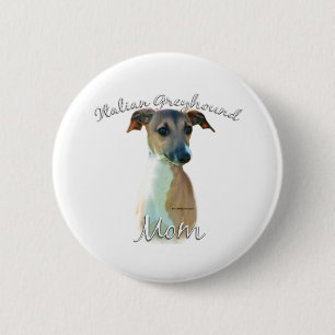 Italian Greyhound Mom 2 6 Cm Round Badge