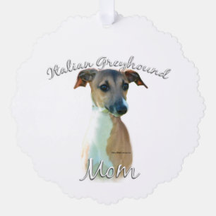 Italian Greyhound Mum 2 Tree Decoration Card