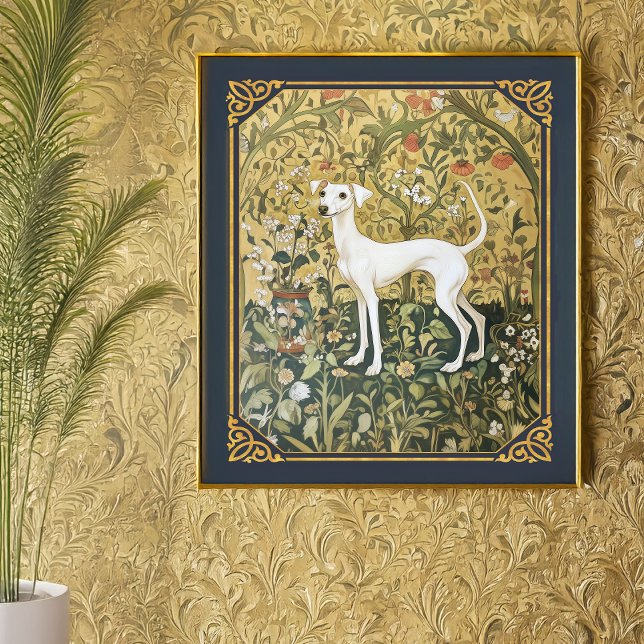 Italian Greyhound or Whippet in Renaissance Garden Poster (Creator Uploaded)