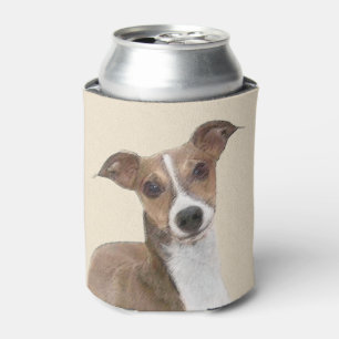 Italian Greyhound Painting - Cute Original Dog Art Can Cooler