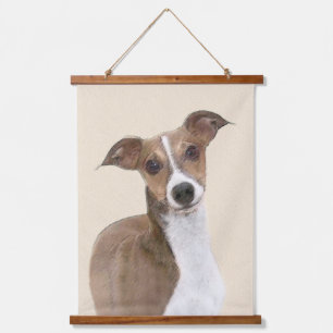 Italian Greyhound Painting - Cute Original Dog Art Hanging Tapestry