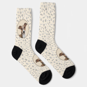 Italian Greyhound Painting - Cute Original Dog Art Socks