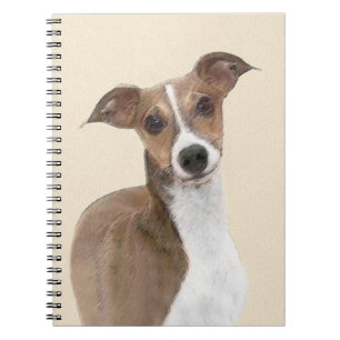 Italian Greyhound Painting - Cute Original Dog Art Spiral Notebook