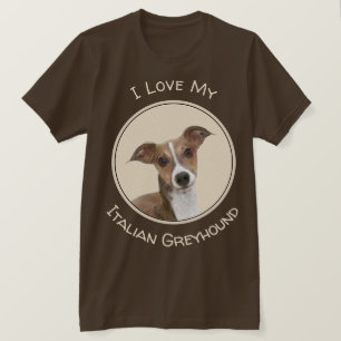 Italian Greyhound Painting - Cute Original Dog Art T-Shirt