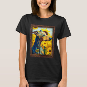 Italian Greyhound Painting Sunflower Flower Mom Wo T-Shirt