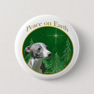 Italian Greyhound Peace 6 Cm Round Badge