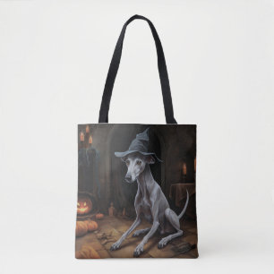 Italian Greyhound Pumpkins Halloween Scary  Tote Bag
