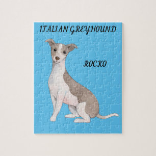 ITALIAN GREYHOUND PUZZLE & PERSONALIZED NAME.