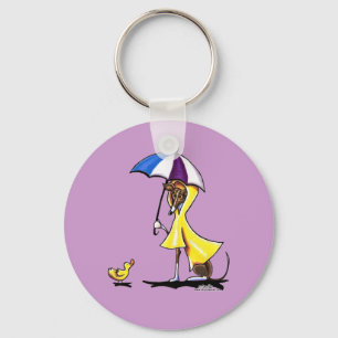 Italian Greyhound Raincoat Key Ring