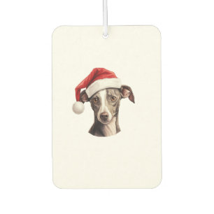 Italian Greyhound Santa Hat Christmas Sweater Pet Car Air Freshener