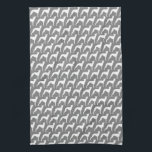 Italian Greyhound Silhouettes Pattern Iggies Tea Towel<br><div class="desc">Italian Greyhound Silhouettes Pattern Grey and White Decorative Kitchen Towel. This cute kitchen towel makes a cool housewarming gift, holiday stocking stuffer, or birthday present for Iggy lovers. Visit Jenn’s Doodle World for many more products featuring this Italian Greyhound design and a great assortment of dog breed designs, home decor...</div>