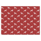 Italian Greyhound Silhouettes Pattern Red Holiday