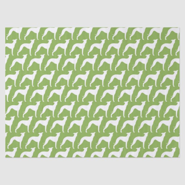 Italian Greyhound Silhouettes Pattern Tissue Paper (Front)