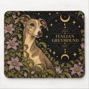 Italian Greyhound, Starlit Tarot Art Mouse Pad
