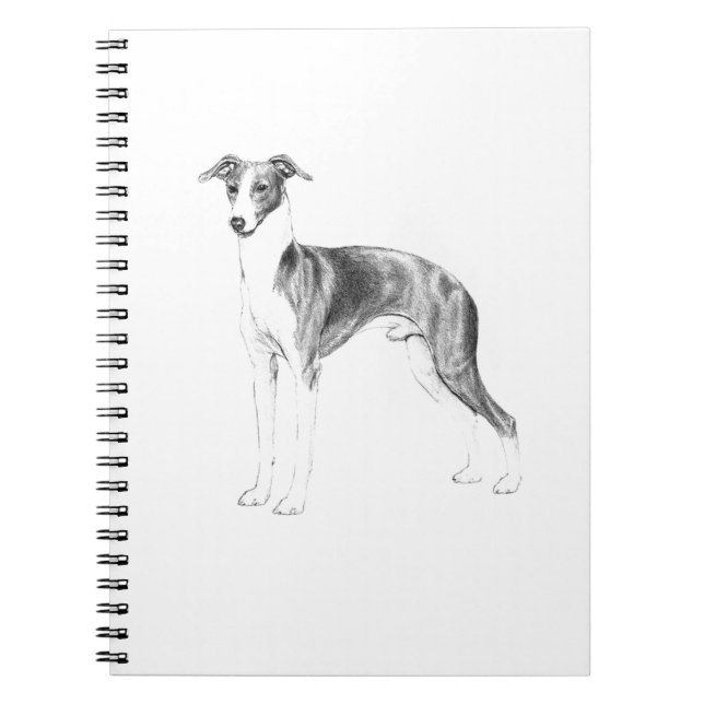 Italian Greyhound Style Spiral Notebook (Front)
