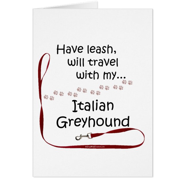 Italian Greyhound Travel Leash (Front)