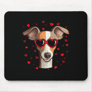 Italian Greyhound Valentine Heart Cute Dog Lovers Mouse Pad