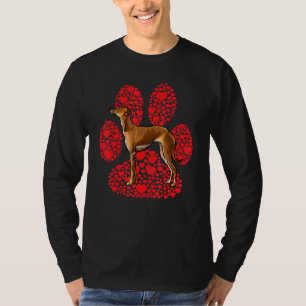 Italian Greyhound Valentines Day Dog Love Paw T-Shirt