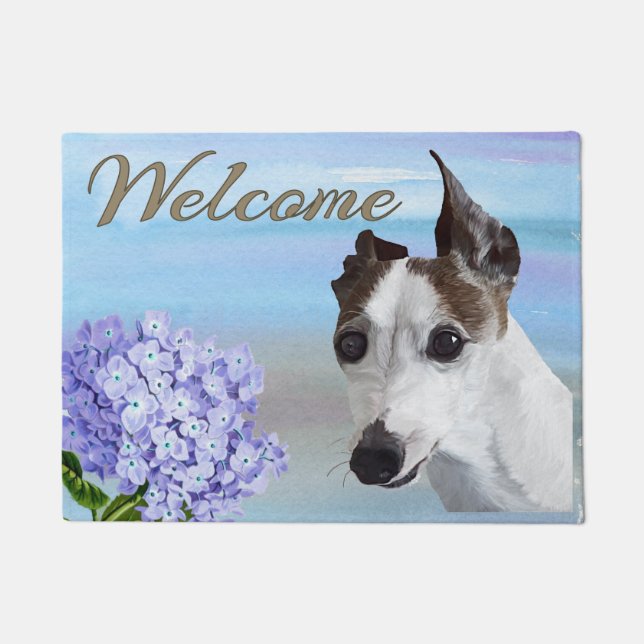 Italian Greyhound Welcome  Doormat (Front)