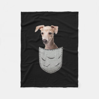 Italian Greyhound Whippet Chest Pocket For Dog Own Fleece Blanket