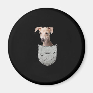 Italian Greyhound Whippet Chest Pocket For Dog Own Magnet