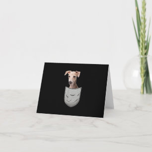 Italian Greyhound Whippet Chest Pocket For Dog Own Note Card