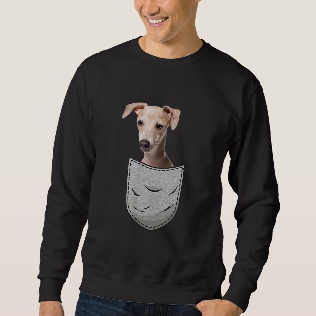 Italian Greyhound Whippet Chest Pocket For Dog Own Sweatshirt (Front)