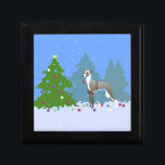 Italian Greyhound Whippet Decorating Christmas Tre Gift Box<br><div class="desc">Iggy or Italian Greyhound dog breed silhouette Christmas design. This silhouette can also represent Greyhound, Whippet, American Staghound, Caravan, Cretan, English Greyhound, Mudhol, Karwani, Lahori Pashmi, Pisuri Hound, Petit Levrier Italiane, Piccolo Levriero Italiano, Italienisches Windspiel, Galgo Italiano, Galgo, Polish Greyhound, Chart Polski, Polish Sighthound, Polish Coursing Dog, Snap Dog, mix,...</div>