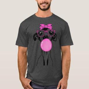 Italian Greyhound with bubble gum bandanna glasses T-Shirt