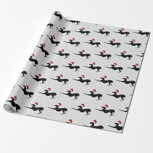 Italian Greyhound Wrapping Paper Christmas (Unrolled)