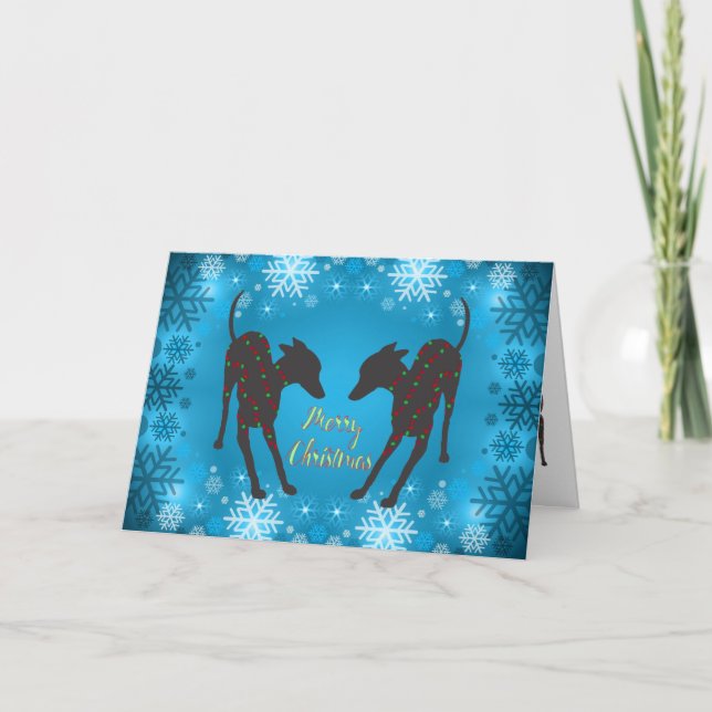 Italian Greyhounds Holiday Card (Front)