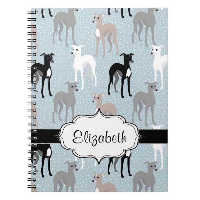 Italian Greyhounds  or Whippets Notebook (Front)
