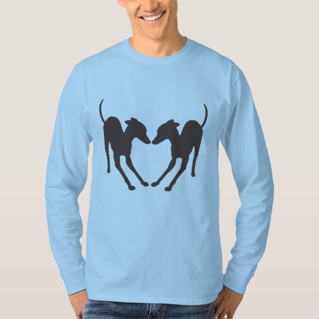Italian Greyhounds Playing T-Shirt (Front)