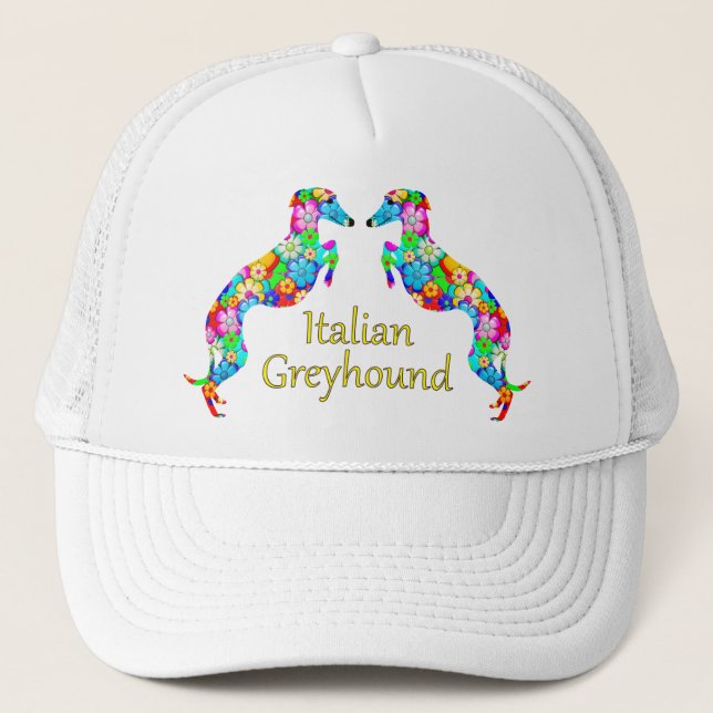 Italian Greyhounds Trucker Hat (Front)