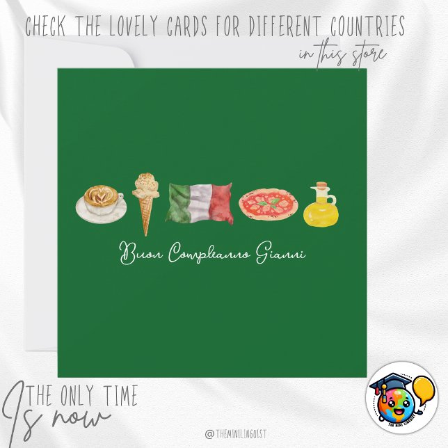 Italian Happy Birthday Card, Buon Compleanno Card, Holiday Card (Creator Uploaded)