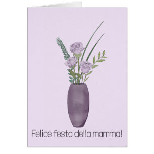 italian Happy Mother’s Day Purple Rose Bouquet