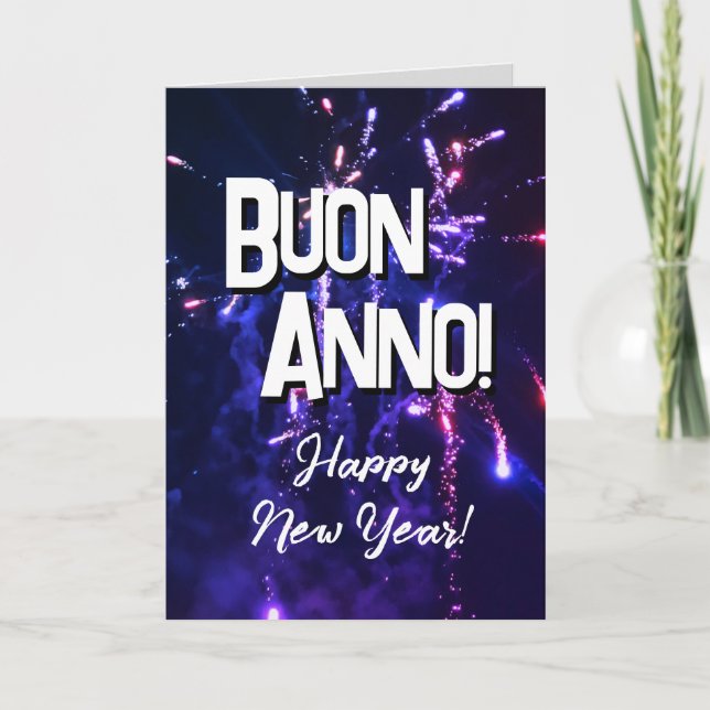 Italian Happy New Year | Auguri di Buon Anno 2024  Holiday Card (Front)