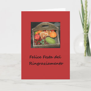 italian happy  thanksgiving autumn fruits holiday card