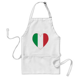 Italian Heart Flag Standard Apron