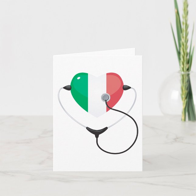 Italian Heart with Stethoscope Healthcare Card (Creator Uploaded)