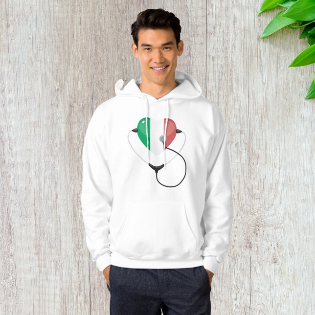 Italian Heart with Stethoscope Healthcare Hoodie (Creator Uploaded)