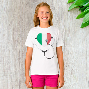 Italian Heart with Stethoscope Healthcare T-Shirt