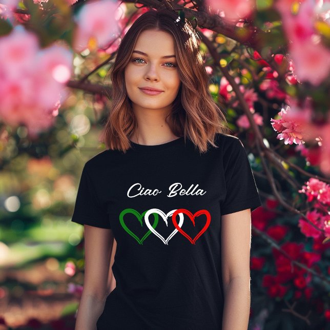 Italian Hearts | Ciao Bella | Your text T-Shirt (Creator Uploaded)