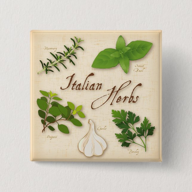 Italian Herbs Button (Front)