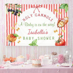 Italian Holy Cannoli Baby Shower decor Banner