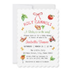 Italian Holy Cannoli Baby Shower Invitation
