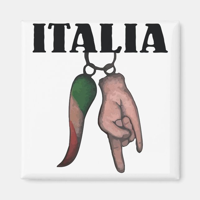 ITALIAN HORN  WITH EVIL EYE, CORNO MAGNET (Front)